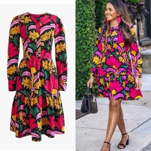 J.Crew Ratti Tiered Popover Dress in Grandi Fiori Size 6